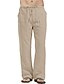 cheap Cargo Pants-Men&#039;s Casual Sporty Linen Cotton Summer Trousers