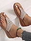 abordables Sandals-Zapatillas Elegantes de Mujer Minimalistas Cuero Sintético Casual Exterior