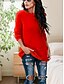cheap Sweaters &amp; Cardigans-Women&#039;s Pullover Sweater Jumper Crew Neck Fuzzy Knit Thin Fall Winter Tunic Daily Going out Basic Casual Long Sleeve Solid Color Black White Yellow S M L