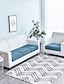 cheap Home Textiles-Stretch Sofa seat Cushion Cover Slipcover Elastic Couch Armchair Loveseat 4 or 3 Seater Grey Plain Solid Soft Durable Washable