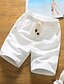 cheap Pants-Men&#039;s Shorts Solid Colored Drawstring Knee Length Breathable Quick Dry Casual Daily Basic Shorts Green White Micro-elastic / Summer