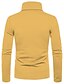 cheap Tank Tops-Men&#039;s T shirt Solid Colored Turtleneck Daily Long Sleeve Tops Basic Black Wine Army Green / Fall / Winter