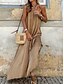 cheap Summer Dresses-Women&#039;s Fashionable Khaki Maxi Slip Dress