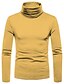 cheap Tank Tops-Men&#039;s T shirt Solid Colored Turtleneck Daily Long Sleeve Tops Basic Black Wine Army Green / Fall / Winter