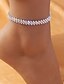 cheap Bracelets &amp; Anklets-Women&#039;s Stylish Personalized Silver Rhinestone Anklet