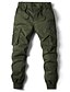 cheap Men's Bottoms-Men's Cargo Pants Cargo Trousers Trousers Tactical Drawstring Elastic Waist Multi Pocket Plain Outdoor Breathable Full Length Casual Daily Casual Tactical ArmyGreen Black Micro-elastic