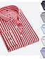cheap Men&#039;s Shirts-Men&#039;s Shirt Dress Shirt Button Down Collar Striped Black / White White Blue Red Navy Blue Long Sleeve Patchwork Daily Work Tops Basic Business Formal Casual