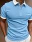 economico Classic Polos-Men&#039;s Polo Shirt Short Sleeve Button Up Lapel Casual Basic Summer Block