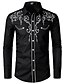cheap Men&#039;s Shirts-Men&#039;s Shirt Solid Colored Collar Classic Collar Office / Career Causal Long Sleeve Embroidered Tops Party Holiday Casual Daily White Black Red / Machine wash / Hand wash / Wet and Dry Cleaning