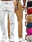 cheap Pants-Men&#039;s Trousers Chinos Slacks Jogger Pants Straight Leg Geometry Breathable Soft Ankle-Length Home Daily Cotton Blend Stylish Classic Style Slim Black White Mid Waist Micro-elastic