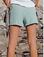 abordables Shorts-Mujer Perneras anchas Normal Mezcla de Algodón Plano Negro Rosa Básico Media cintura Corto Casual Fin de semana Verano Primavera &amp; Otoño