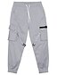 cheap Cargo Pants-Men&#039;s Cargo Pants Cargo Trousers Joggers Techwear Drawstring Elastic Waist Multi Pocket Plain Ankle-Length Casual Weekend Cotton Streetwear Hip Hop Black