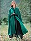 cheap Coats &amp; Trench Coats-Women&#039;s Coat Cloak / Capes Christmas Long Coat Winter Coat Single Breasted One-Button Overcoat Hooded Coat Sleeveless Black Blue Gray Army Green Red Halloween Basic Essential Causal Fall Loose