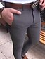 abordables Pants-Hombre Básico Chinos Pantalones tapered Longitud total Pantalones Color sólido Media cintura Negro Gris Claro Gris Oscuro Marrón S M L XL XXL
