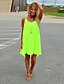cheap Super Sale-Women&#039;s Mini Dress Strap Dress fluorescent green Black White Pure Color Sleeveless Summer Spring Casual 2023 S M L XL XXL XXXL