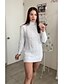 cheap Sweaters-Women&#039;s Sweater Dress Jumper Dress Winter Dress Knitwear Basic Casual Solid Color Daily Going out Weekend Turtleneck Long Sleeve Regular Fit Black White Purple S M L XL