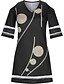 abordables Mini Robes-Femme Robe casual Robe Droite Abstrait Ruché Col V Mini robe basique Sexy du quotidien Vacances Demi Manches Eté Printemps