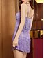 cheap Party Dresses-Women&#039;s Sequin Fringe Mini Dress
