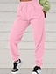 billige Pants-Dame Joggingbukser kinesisk Bukser Bomuld Sort Hvid Lys pink Mode Afslappet / Sportslig Høj Talje Lomme Gade Daglig Dagligdagstøj Fuld længde Mikroelastisk Vanlig Komfort S M L XL 2XL