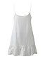 billige Uformelle kjoler-Dame Tubekjole Hvit kjole Kjole med stropper Mini kjole Hvit Gul Ermeløs Ren farge Åpen rygg Vår Sommer V-hals Grunnleggende 2023 S M L XL
