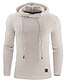 cheap Hoodies-Men&#039;s Hoodie Solid Color Sports &amp; Outdoor Casual Cool Clothing Apparel Hoodies Sweatshirts  Long Sleeve khaki Light Gray