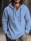 cheap Linen Shirts-Men&#039;s Casual Striped Linen Hooded Shirt