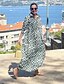 cheap Maxi Dresses-Women&#039;s Geometric Print Long Swing Maxi Dress