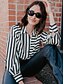 abordables Designer Tops-blusa camisera de raso con estampado de rayas