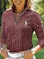 cheap Zip Up Pullover-Women&#039;s Sun Protection Zip Collar Polo Shirt