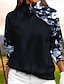 cheap Zip Up Pullover-Floral Long Sleeve Thermal Golf Pullover