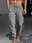 cheap Pants-Men's Casual Linen Cotton Blend Summer Trousers