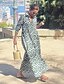cheap Maxi Dresses-Women&#039;s Geometric Print Long Swing Maxi Dress