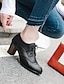 preiswerte Women&#039;s Sneakers-Damen Pumpen Outdoor Bullock Schuhe Täglich Einfarbig Blockabsatz Vintage Klassisch &amp; Zeitlos PU Dunkelbraun Schwarz Grün