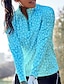 abordables Zip Up Pullover-Camisa polo golf mujer manga larga protección solar topo leopardo otoño invierno