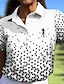 cheap Polo Top-Women&#039;s Gradient Print Short Sleeve Polo Shirt