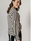 abordables Designer Tops-blusa camisera de raso con estampado de rayas