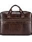cheap Men&#039;s Bags-Men&#039;s Handbag Crossbody Bag Briefcase Leather Cowhide Laptop Bag Office Daily Waterproof Breathable Zipper Solid Color Dark Brown Black