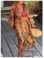 cheap Casual Dresses-Woman&#039;s Floral Print Swing Midi Dress