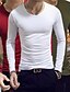 cheap Tank Tops-Men&#039;s T shirt Tee Shirt Tee V Neck Graphic Solid Colored White Black Wine Army Green Navy Blue Long Sleeve Plus Size Daily Weekend Slim Tops Basic Designer Muscle Big and Tall / Spring / Fall