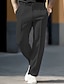 abordables Trousers-Hombre Pantalones pantalones de traje pantalones Bolsillo Pierna recta Plano Comodidad Suave Boda Exterior Diario Moda Casual Negro Blanco