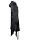 preiswerte Sale-Herren Gothic Mantel Steampunk viktorianischen Kleid Vintage Kapuzenjacke Trech Mäntel (klein) schwarz