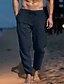 cheap Pants-Men's Casual Linen Cotton Blend Summer Trousers