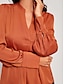 cheap Designer Tops-Women&#039;s Satin Ferris Volume-Sleeve Blouse