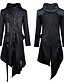 cheap Sale-men&#039;s gothic coat steampunk victorian frock vintage hooded jacket trech coats (small) black
