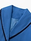 abordables Women&#039;s Coats &amp; Jackets-Mujer Abrigo Oficina Uso Diario Casual Invierno Otoño Largo Abrigo Mantiene abrigado Básico Sencillo Clásico Chaquetas Manga Larga Color sólido Con bolsillos Demasiado grande Azul Piscina Morado