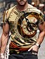 cheap Short Sleeve-Unisex 3D Graphic Tee in Multicolor for Men