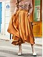 abordables Designer Bottoms-Mujer Falda Línea A Columpio Midi Satén Azul marinero Amarillo Faldas Otoño invierno Elegante Casual Cita Vacaciones S M L