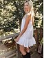 cheap Designer Dresses-Women&#039;s Linen Sleeveless Ruffle Mini Shirt Dress