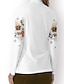 cheap Zip Up Pullover-Floral Quick Dry Long Sleeve Polo Shirt