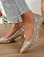 abordables zapatos de tacón-Women's Glitter Crystal Sequined Pumps